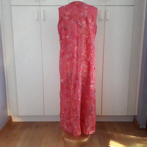 NWOT Coral Pink Cotton Sleeveless Summer Dress - Picture 5 of 5